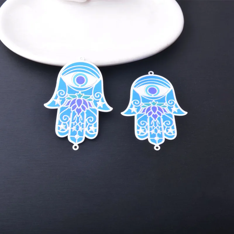 6 Stück Messing-Anhänger mit australischer Flagge, Koala, Känguru, Lotus, Hausschuhen, Strand, Hamsa, Biene, Anhängerverbinder für DIY-Schmuckherstellung – Detail 11