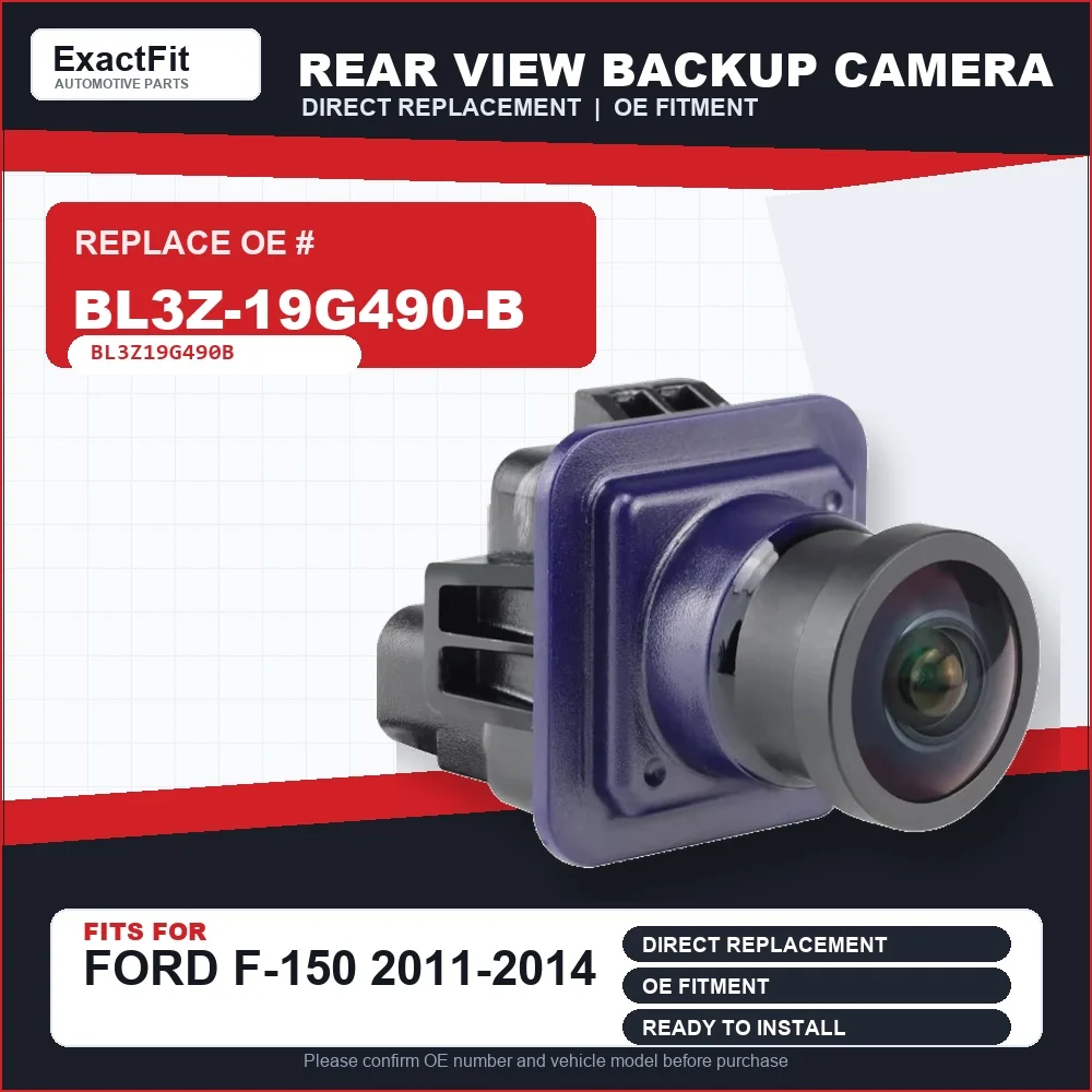 

BL3Z-19G490-B BL3Z19G490B Rear View Camera fits for Ford F150 2010 2011 2012 2013 2014 Mustang Lincoln MKC Backup Parking IP67