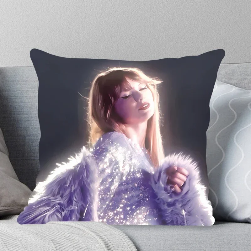 Square pillow bedroom sofa leisure comfortable pillow car living room T-Taylors Swifts pillowcase Fashion tide girl  Home Decor