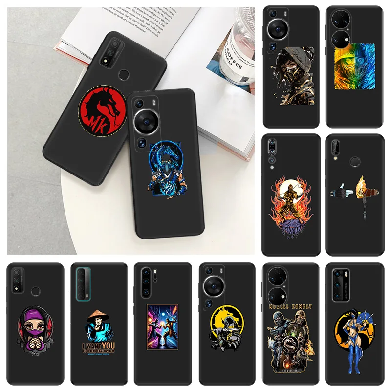 Soft Case for Honor 70 90 Magic5 Pro X6 X7 X8 a X9 b 8X Huawei P40Lite P30 P20 P Smart Mortal Kombat Black Phone Cases Cover