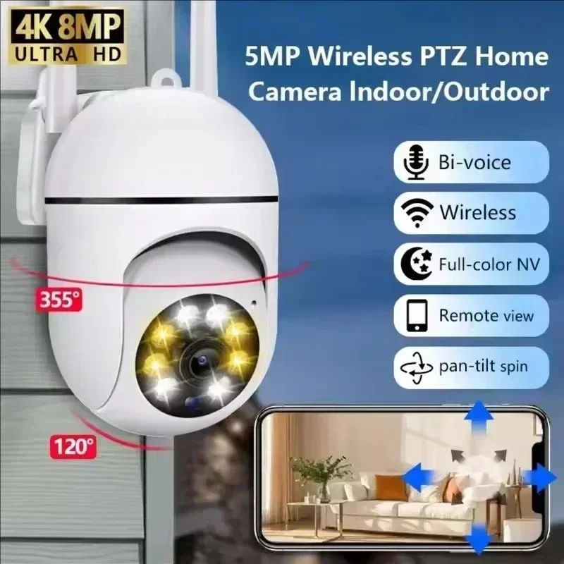 1080P Wifi Surveillance Camera Color Night Vision WiFi Camera Auto Tracking Wireless Camera Security Protection Outdoor Monitor