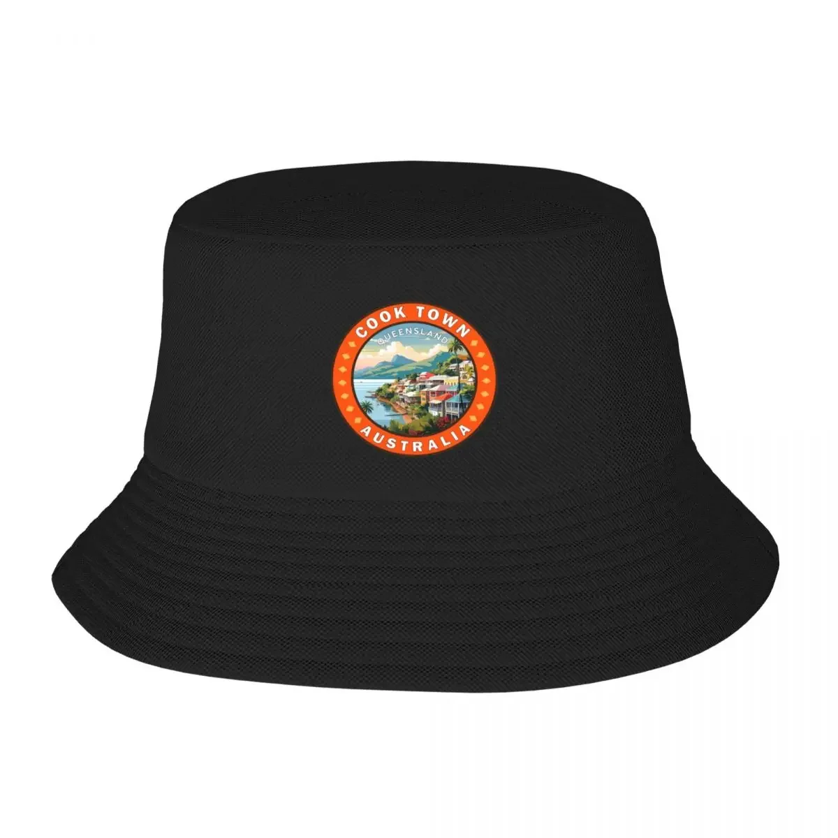 Cooktown Queensland Australia Travel Art Badge Bucket Hat Trucker Hat western Hat Designer Mens Caps Women's