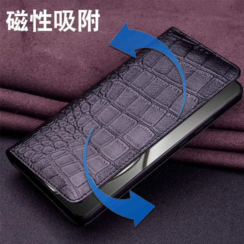 Wobiloo Luxury Real Cowhide Genuine Leather Flip Phone Cases For Oppo Realme Gt Neo6 Se Hell Full Cover Pocket Bag Case