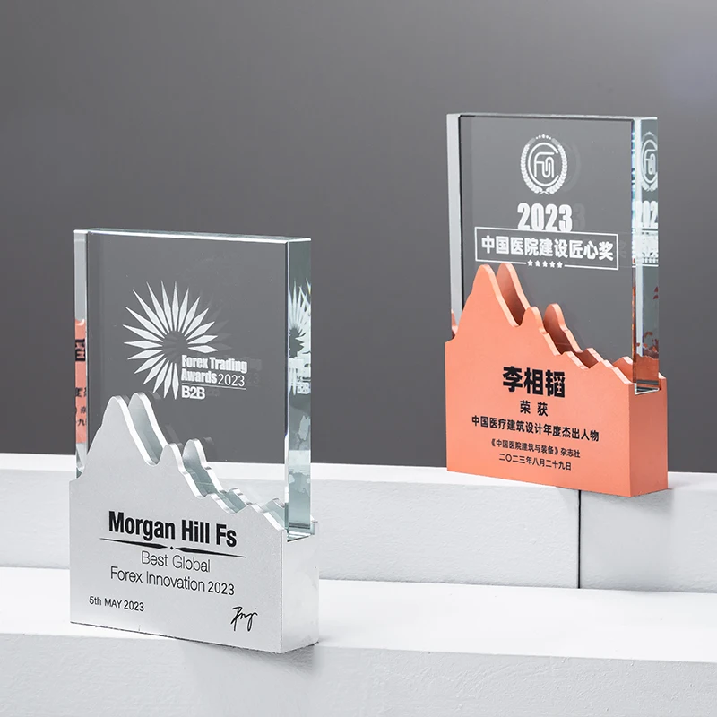 

Personalized Glass Plaque for Awards and Trophies Custom Award for Employee of the Month Leadership and Appreciatiation Gift