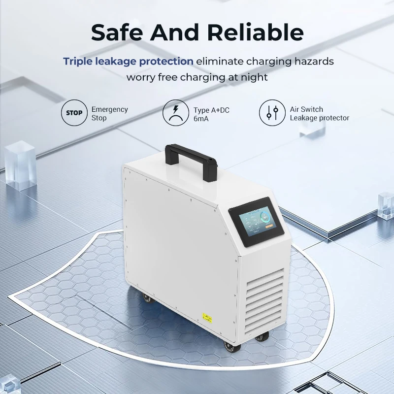 20kw محطة شحن متحركة سريعة المحمولة Ccs2 Dc Ev شاحن لمركبات الطاقة الجديدة #4