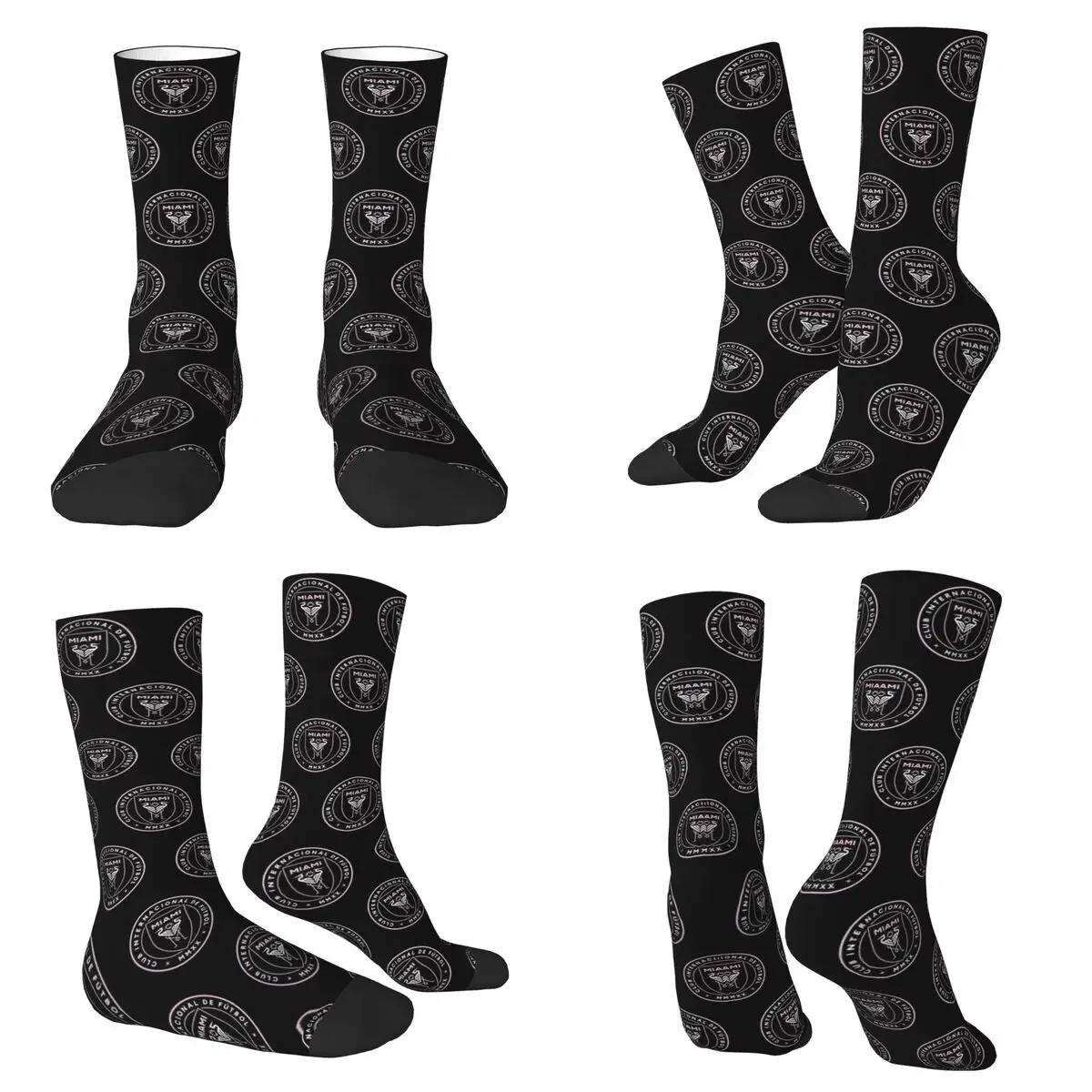 

The-Inter-Miami-Club Socks Harajuku Super Soft Stockings All Season Long Socks for Unisex Valentine's Day Gifts