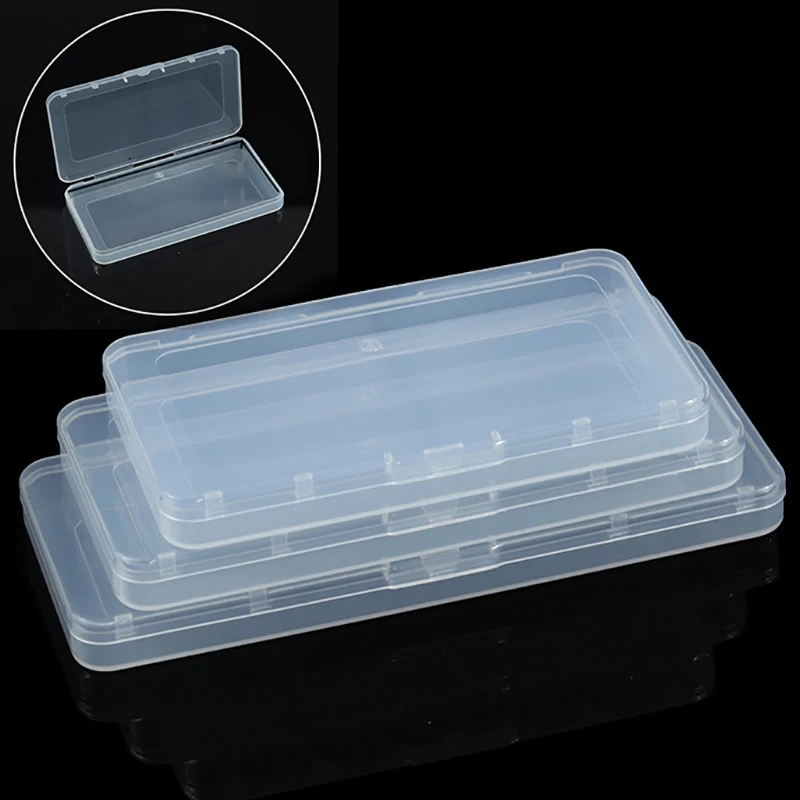 Mini Plastic Box Rectangular Box Translucent Box Packing Box Storage Box Dustproof Solid Strong Jewelry Storage Case Container