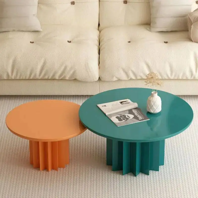 

Minimalist Wood Coffee Tables Set Luxury Living Room Unique Modern Coffee Table Round Glam Design Stolik Kawowy Decoration