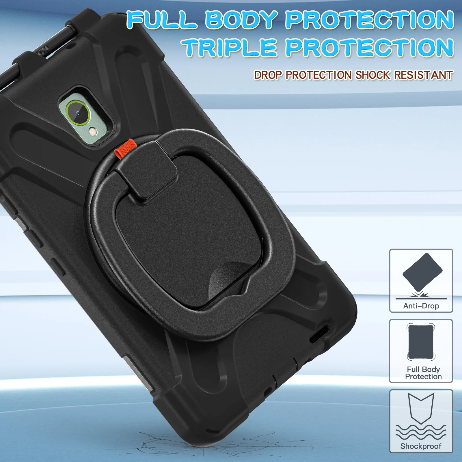 Case For Samsung Galaxy Tab Active 5 3 8 inch 2024 X306B X300 2024 Tablet Case Kickstand Holder 360 Rotation shockproof Cover 5