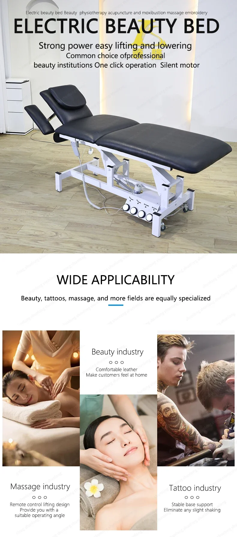 Luxury Hospital Multi-functional Rehabilitation physical Equipment Electric Table General Examination beauty tattoo Bed