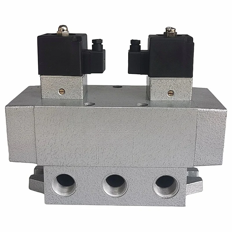 Pneumatic sol-enoid valve K25D2-25 compression double electronic control two-position five-way intake manual reversing thread