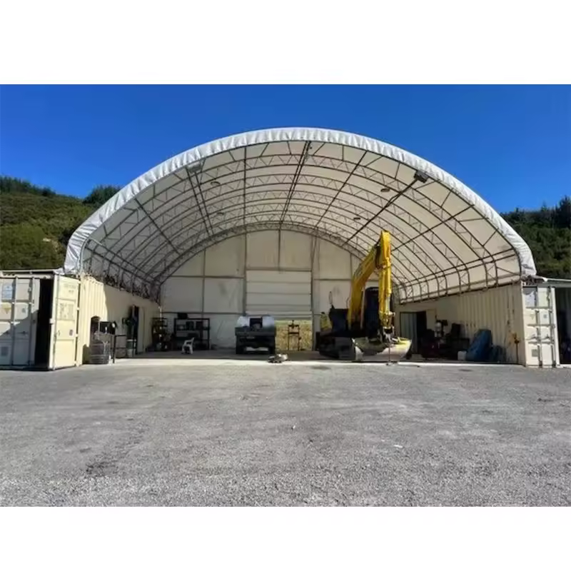 Heavy Duty Fabric Shipping Container Canopy Shelter image