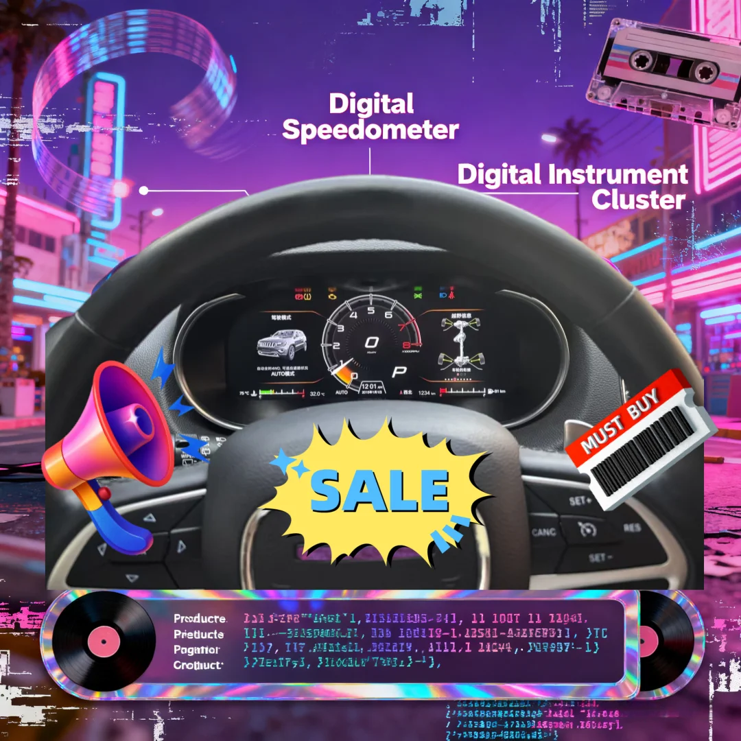 For Dodge Durango 2011 2012-2020 Car LCD Dashboard Digital Cluster Cockpit Instrument Speedometer Multifunctional Display Panel