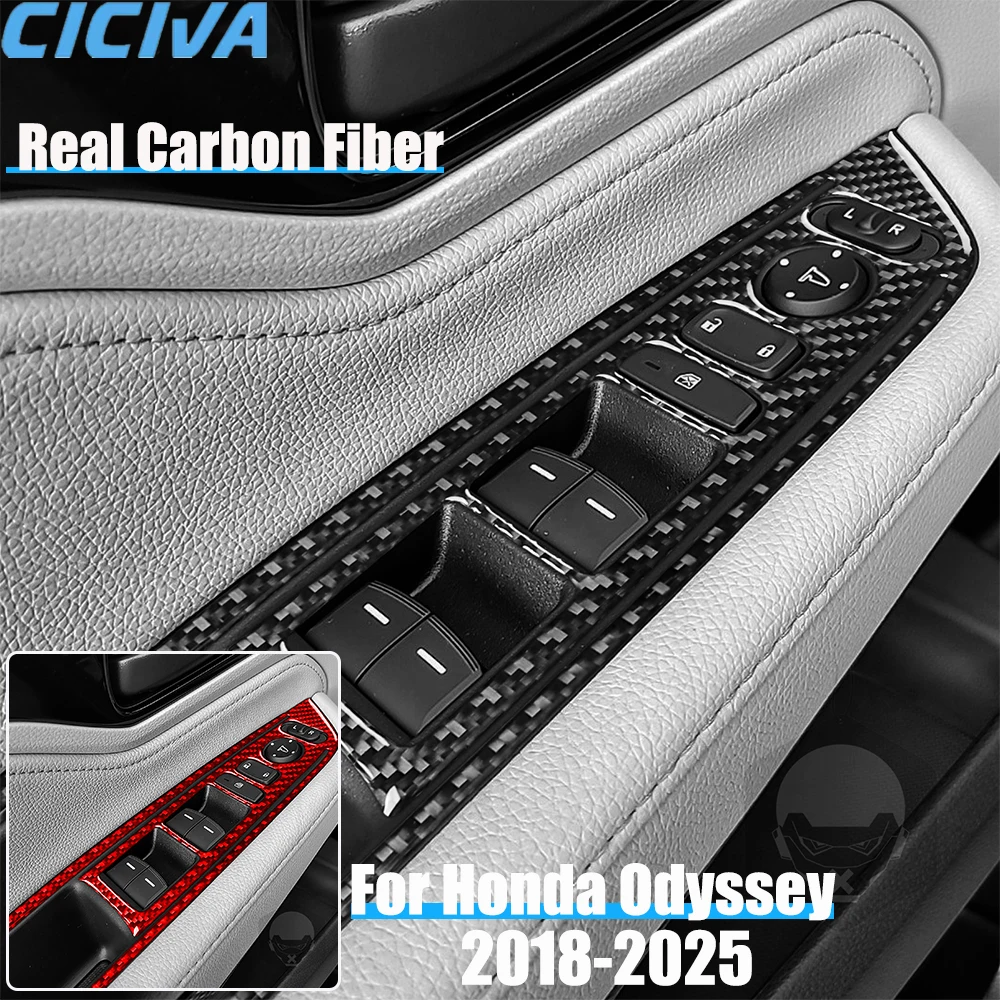 

Автомобильные аксессуары из настоящего углеродного волокна, крышка подъема переднего окна, мягкая наклейка для Honda Odyssey 2018 2019 2020 2021 2022 2023 2024 2025
