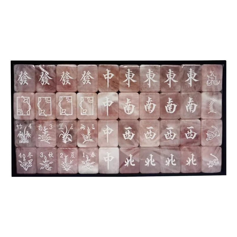 Jade Mahjong Game Set with Case, Tiles