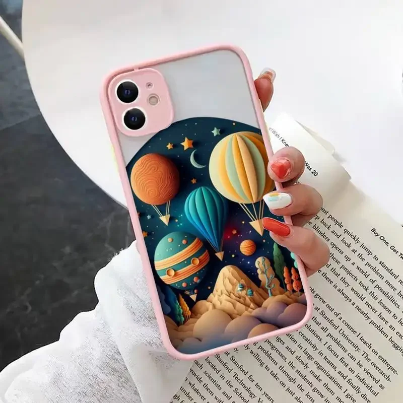 Printing Landscape Phone Case For iPhone 15 14 13 12 11 Pro Max Mini XS X XR SE 7 8 Plus Creative Mountains Shockproof Cover