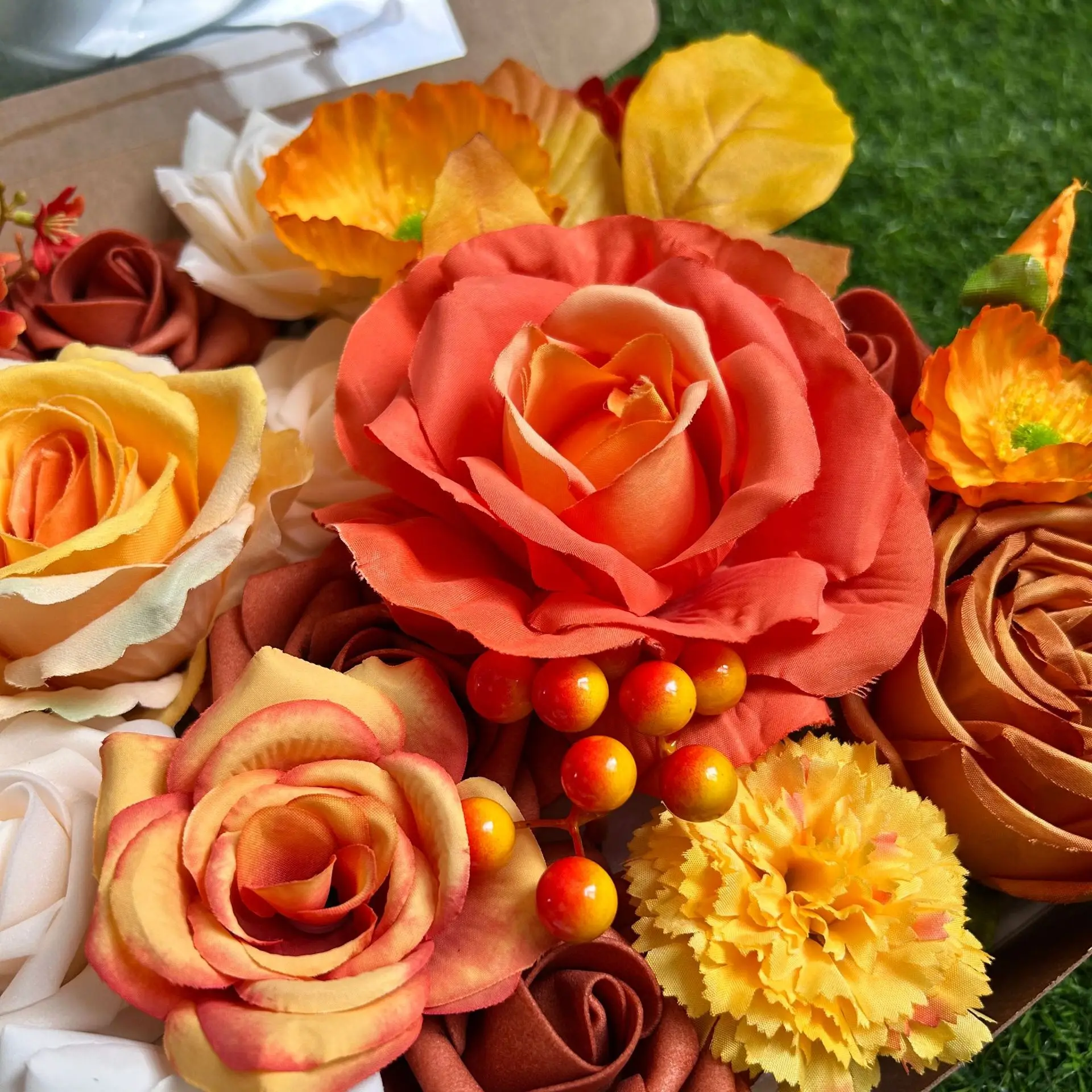 الخريف الشتاء الزهور الاصطناعية لتقوم بها بنفسك هدية صندوق يده باقة الزفاف الديكور عبر الحدود منتج جديد ترتيب زهور وهمية #5