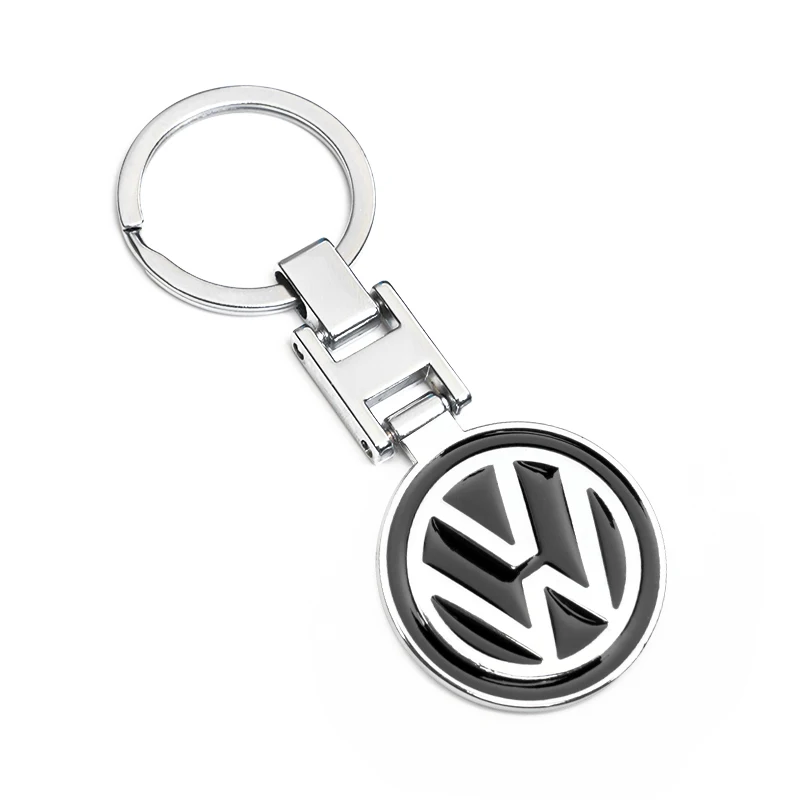 3D Metall Auto Schlüsselanhänger Emblem Schlüsselring Zubehör für VW Golf Tiguan T-Roc Polo Passat ID.4 T-Cross ID.3 Taigo ID.7 Atlas Beetle