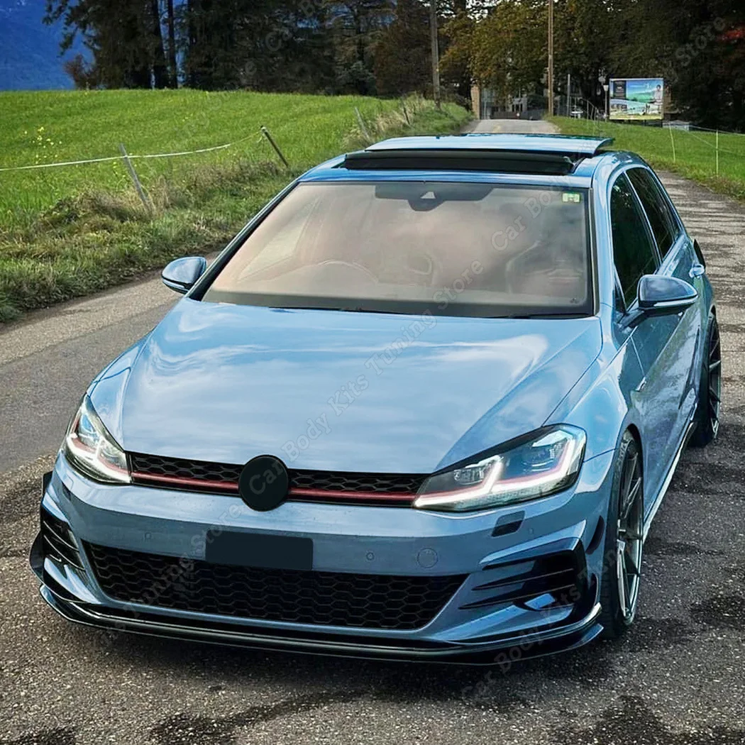 Front Bumper Side Canard Wings Splitter For Volkswagen Golf 7.5 GTI GTD 2017-2019 Car Air Vent Wind Blade Spoiler Body Kits