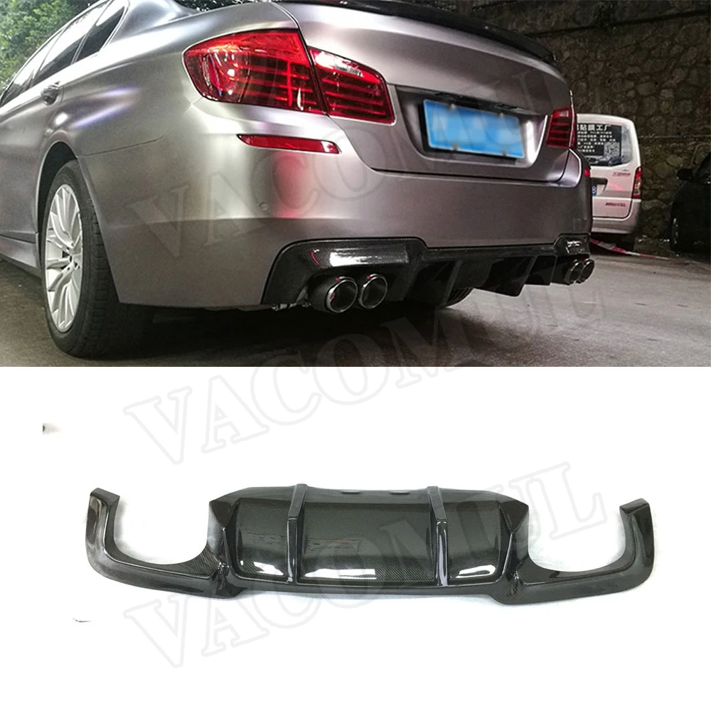 

VACOMUL Carbon Fiber Car Rear Bumper Lip Spoiler Diffuser For BMW 5 Series F10 M5 Sedan 2012 - 2017 3D Style FRP Back Extension