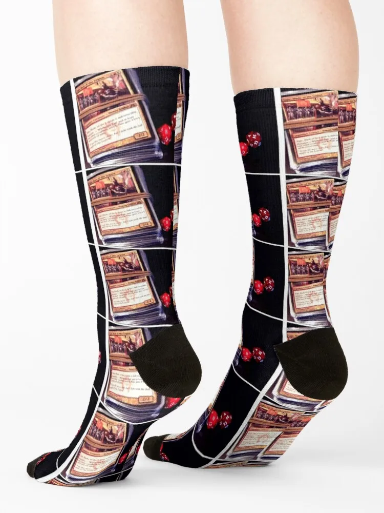 جوارب Magic The Gathering Game الليلية لركوب الدراجات والرياضة والترفيهية لكرة القدم، جوارب نسائية عصرية