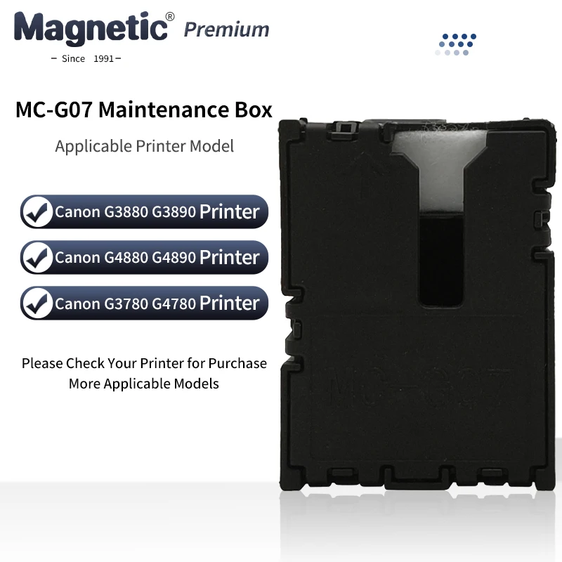 

Контейнер для отработанных чернил MC-G07 (блок обслуживания) для принтеров Canon G3880, G3881, G3890, G3891, G4880, G4881, G4891, G3780, G4780, G3390