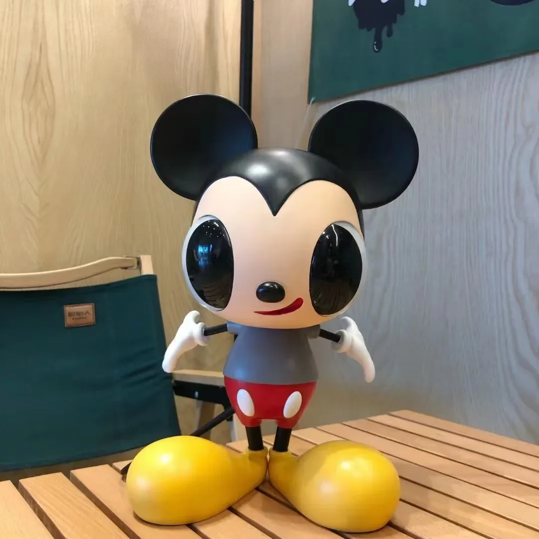 30cm Disney Kawaii Big-eyed Mickey Mouse ox-eyed resin Action figure toys statue collection model home decoration kids best gift