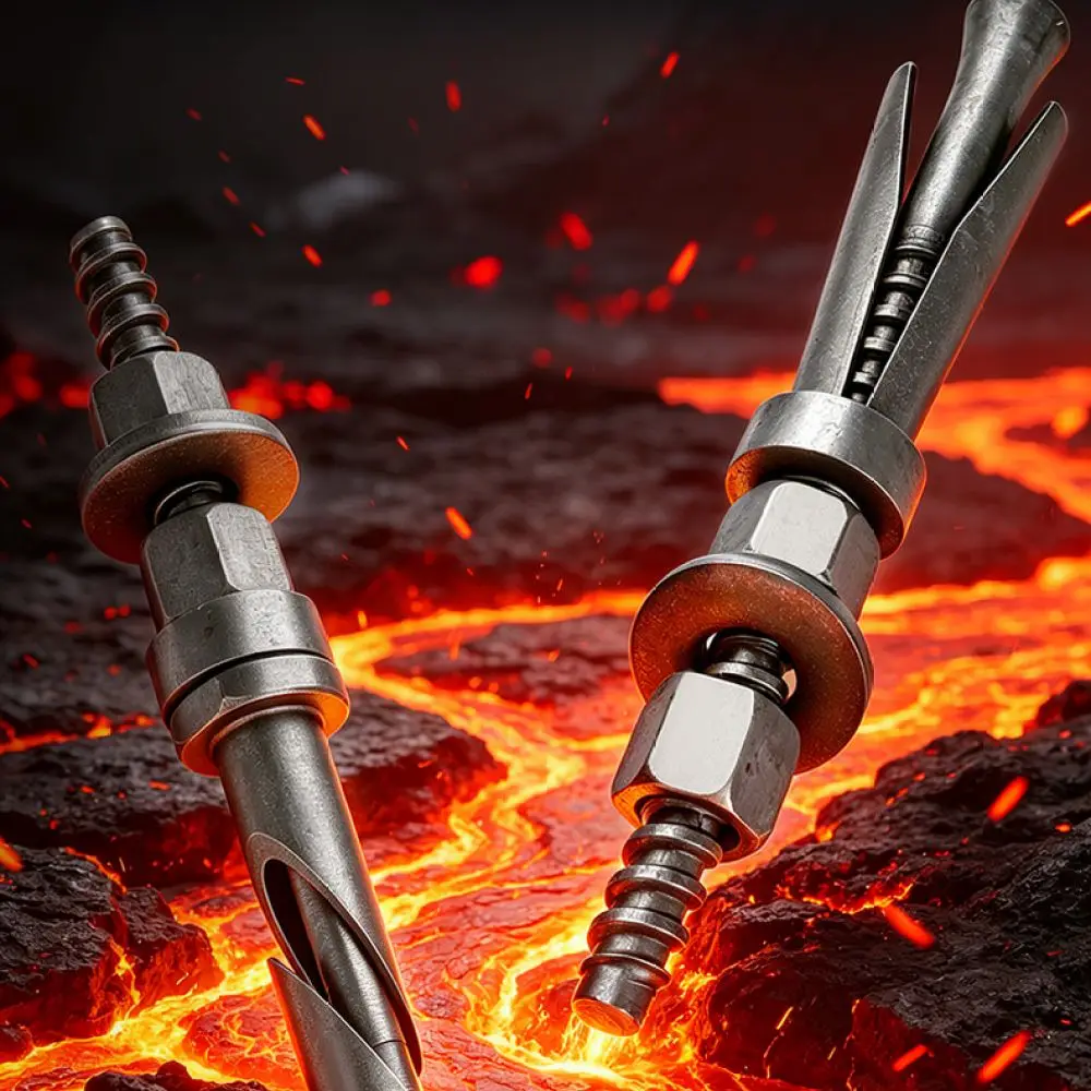 For For HanShi Anchor Bolt Expansion Screw Galvanized Carbon Steel Fastener Concrete Brick Wall Installation Industrial Hardware