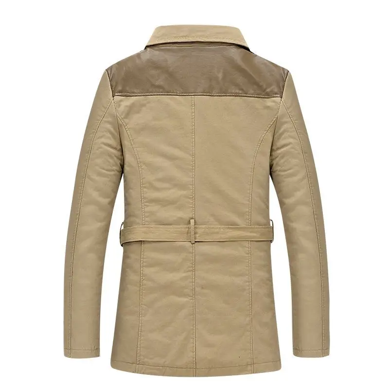 Winter Men Casual Jacket Long Style with Additional Filling Pure Cotton Thickening Business Style Multi Functional Men's Coat