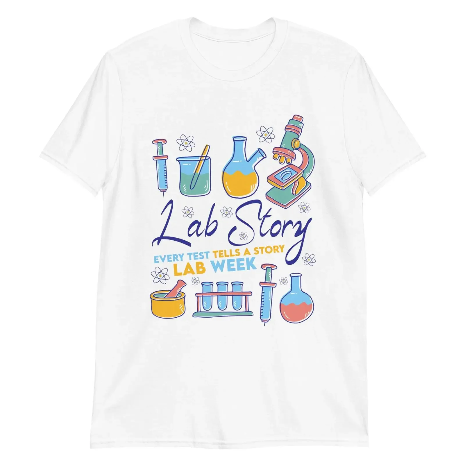 Lab Story T Shirt Medical Technician Biology Microbiology Students Week vintage Washed designer clothes Top For Everyday Wear