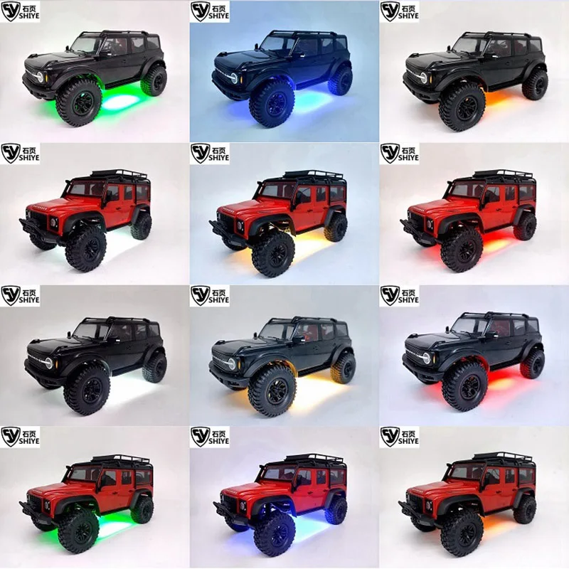 TRX4M Chassis LED Flashlight 6 Colors Decorative Lights for 1/18 RC Crawler Traxxas TRX-4M Bronco Defender SY-T4M RL Upgrade