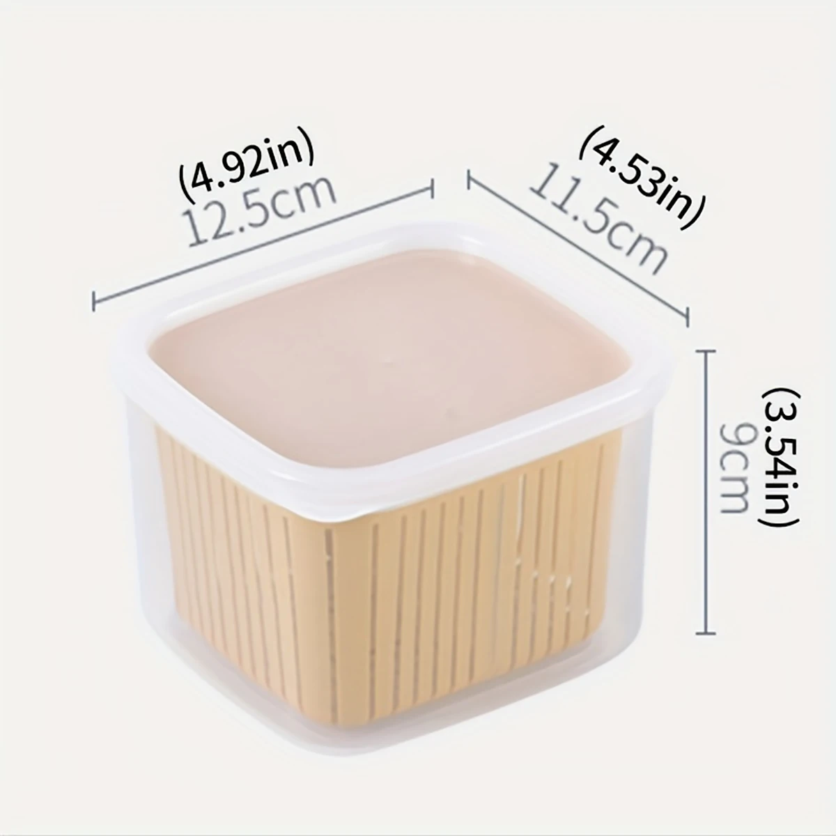 Food Storage Containers with Lids Airtight Scallion Preservation Box Fridge Fresh-Keeping Container Divided Fruit Storage