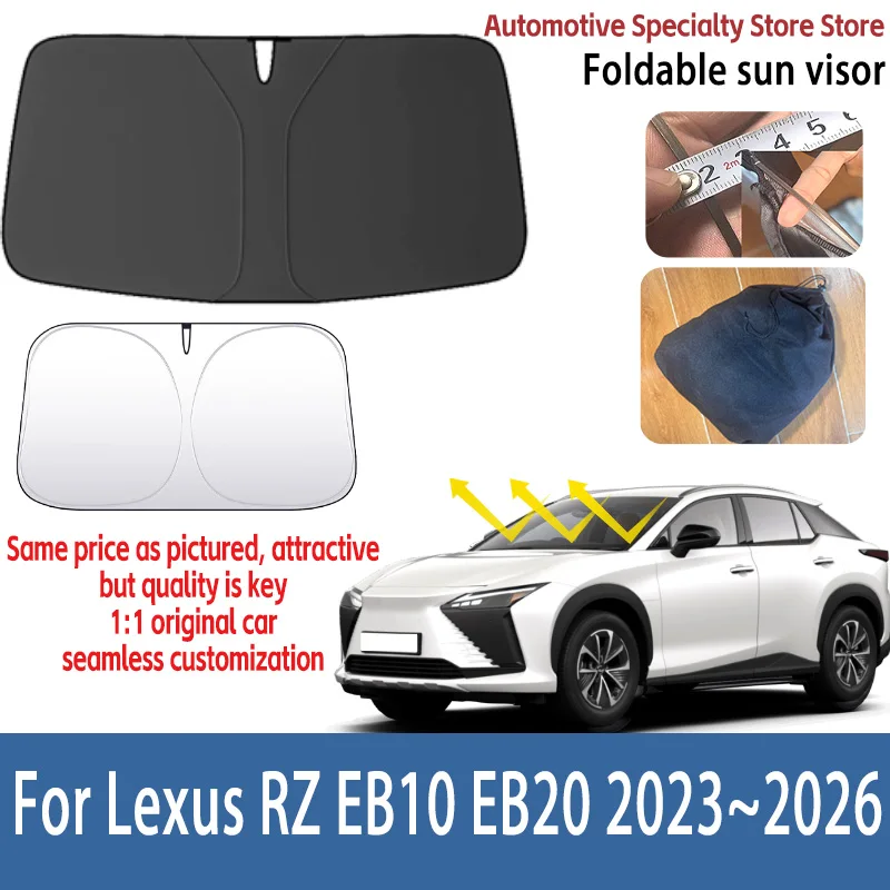 Для Lexus RZ EB10 EB20 2023 ~ 2026 25 Солнцезащитный козырек на лобовое стекло автомобиля Занавеска для конфиденциальности Автомобильный тепловой солнцезащитный козырек Высокое качество Автоаксессуары Для Lexus RZ EB10 EB20 2023 ~ 2026 25 Солнцезащитный козырек на лобовое стекло автомобиля Занавеска для конфиденциальности Автомобильный тепловой солнцезащитный козырек Высокое качество Автоаксессуары