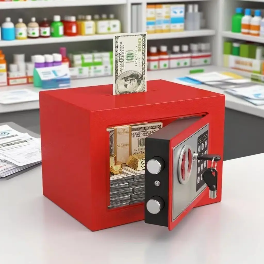 【デュアルロック解除】貯金金庫 - 家庭用小型金庫 - 貯金キャニスター - 多機能パスワードロック