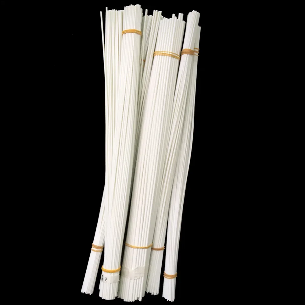 0.5-10mm White Round Stick ABS Plastic Model Toy Length 50cm Sand Table DIY Diorama Landscape Architecture Trains