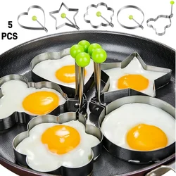 Premium Stainless Steel Heart-Shaped Fried Egg Mold-Ideal Omelette Ring & Must-Have Kitchen Accessory Gadget kitchen accessories
