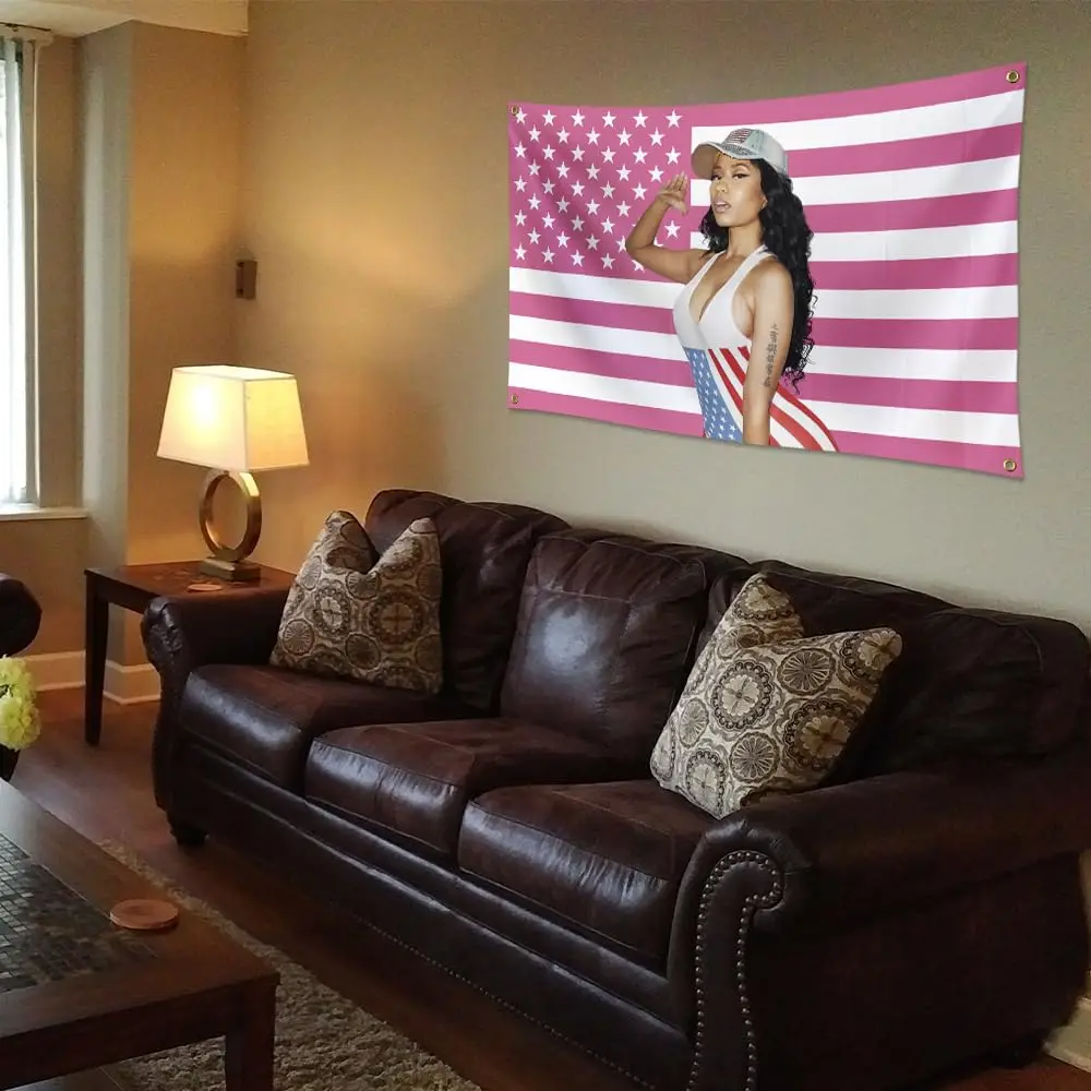 Nicki And Minaj Flag American Flag 3x5 Ft Outdoor Indoor Usa Flag Banner Decor With Vivid Colors Double Stitched 3x5 FT