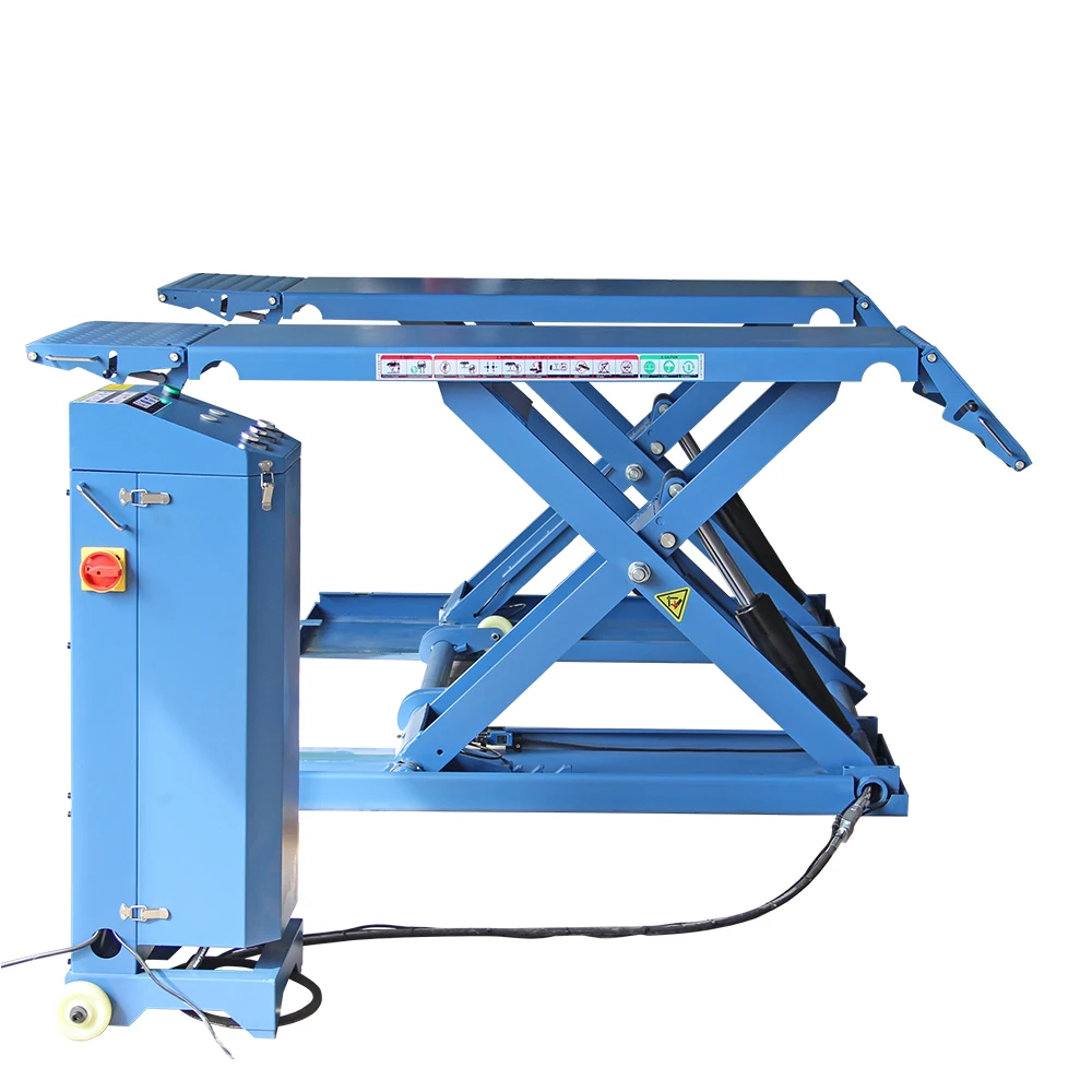 

3500kg Mobile Car Scissor Lift Electrical Hydraulic Auto Scissor Lifter Ce Approve Workshop Use Middle Rise Car Lifts