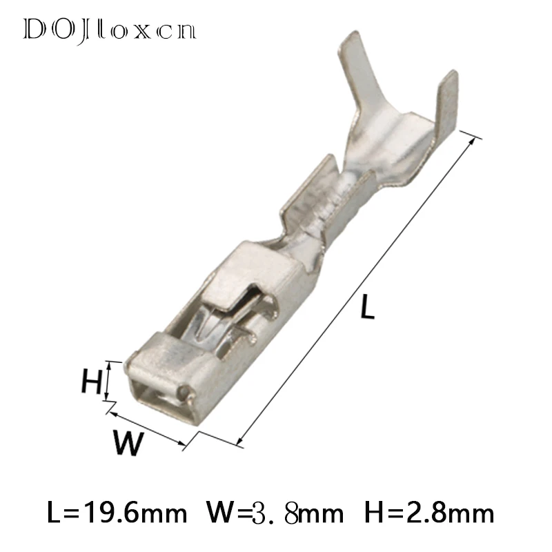 20/50/100/200/Pcs 2.8mm Automotive Delphi Cable Connector Metal Pins Splice Wiring Terminal Crimp Terminals 15304720 DJ622-F2.8A