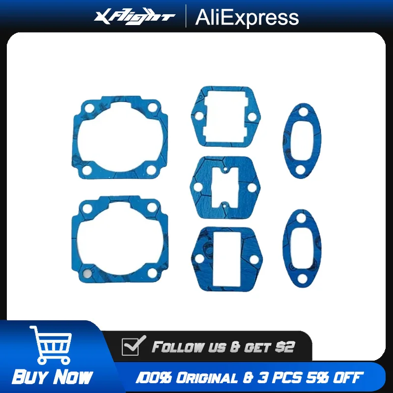 

DLE60 Full Gasket Set for DLE-60 Engine, 60cc RC Airplane Gas Engine Spare Parts, Cylinder Head Seal Washer Kit