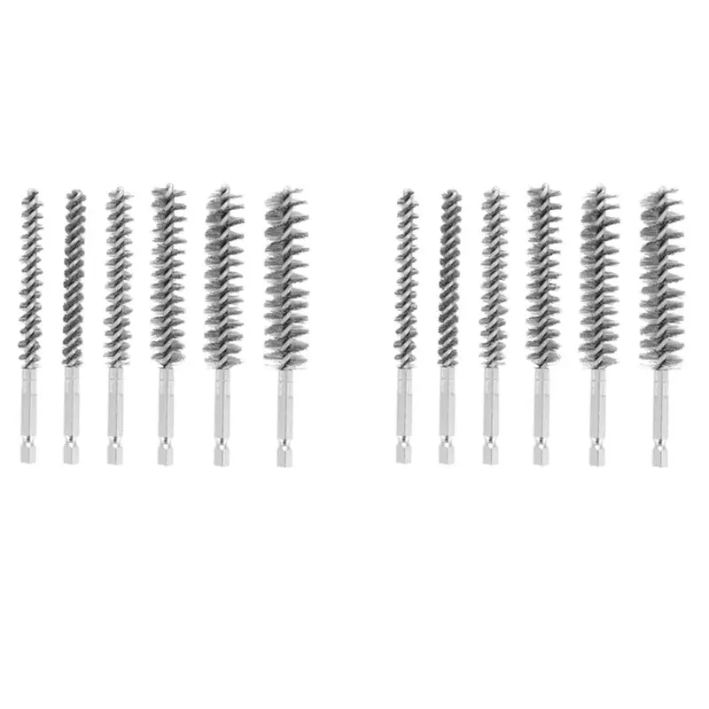 VEHO-12 Pcs Wire Brushes For Drill,Stainless Steel Small Wire Brush In Different Sizes,For Cleaning,Cleaning Wire Brush Set