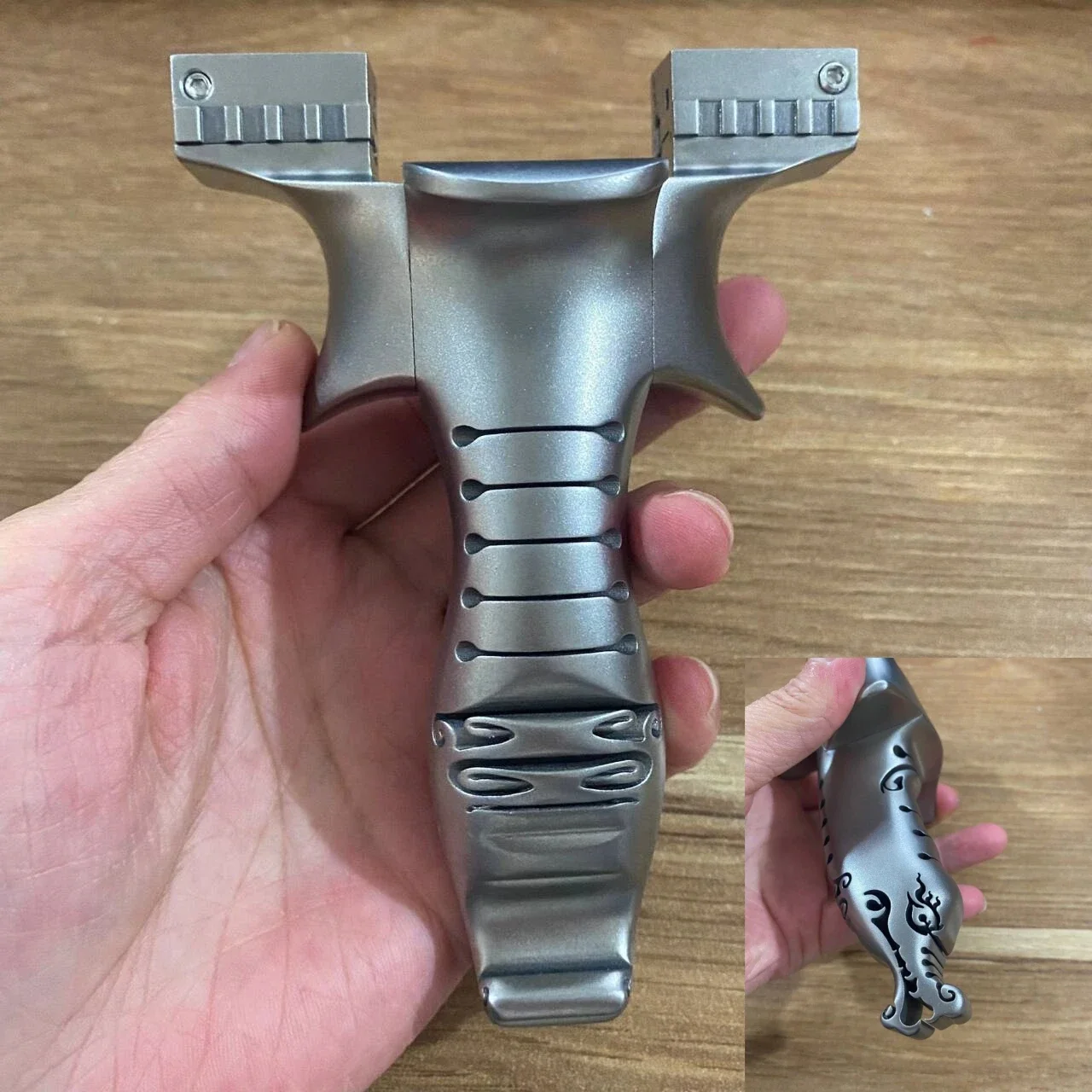 

Customized High Precision Titanium Alloy Slingshot Quick Compression Clip Flat Skin Outdoor Hunting Catapult Competition
