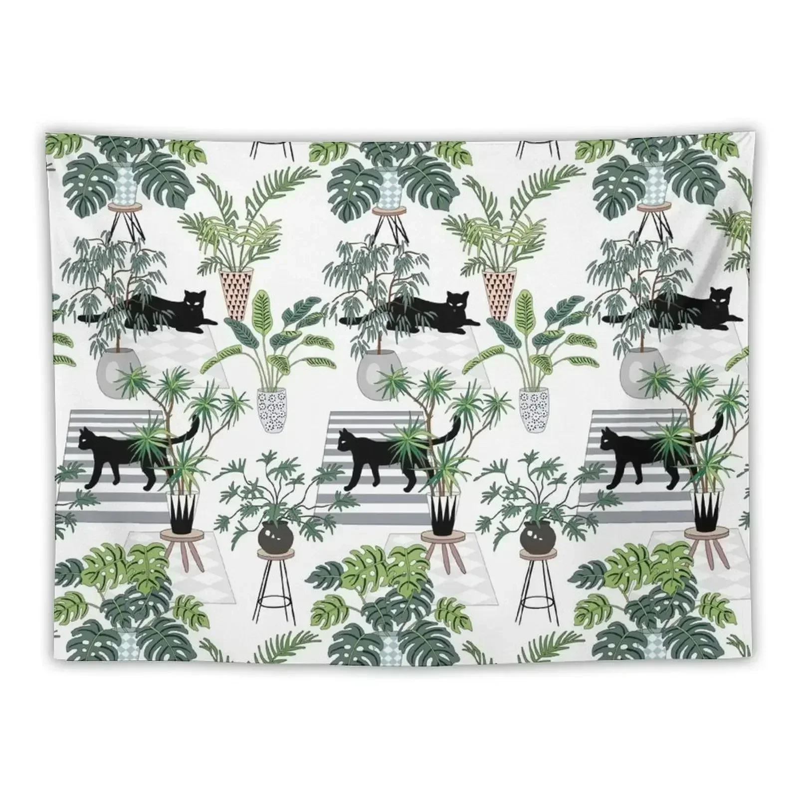 

cats in the interior pattern Tapestry Decorative Wall Murals Wall Decor Hanging Bedrooms Decor Tapestry