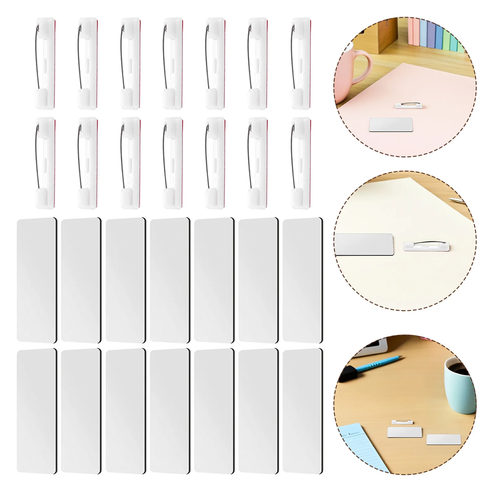 

16 шт., пустые именные бирки, жесткий значок для сублимации, многоразовые значки «сделай сам», офисный работник, школьные идентификационные значки для одежды, домашний персонал для медсестер