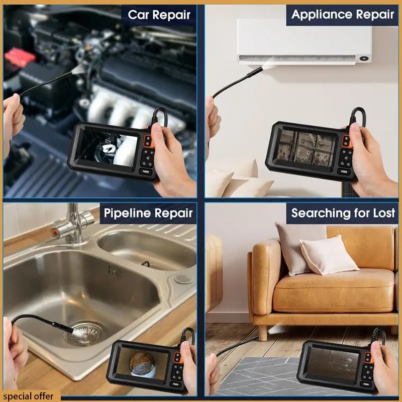 

A68Z Dual Lens Industrial Endoscope 1080P Digital Borescope Inspection Camera 4.3 Inch Dual Lens Digital Borescope Camera