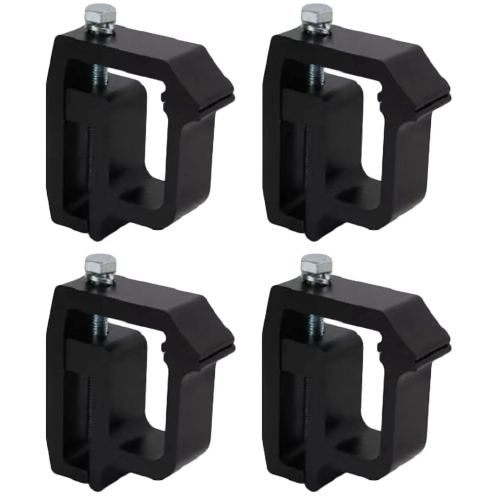 4 Pcs Truck Roof Camper Shell Fixed Mounting Clip (black) 4pcs/pack Clamps for Van Topper Ladder Rack Iron (bolt) Replacement