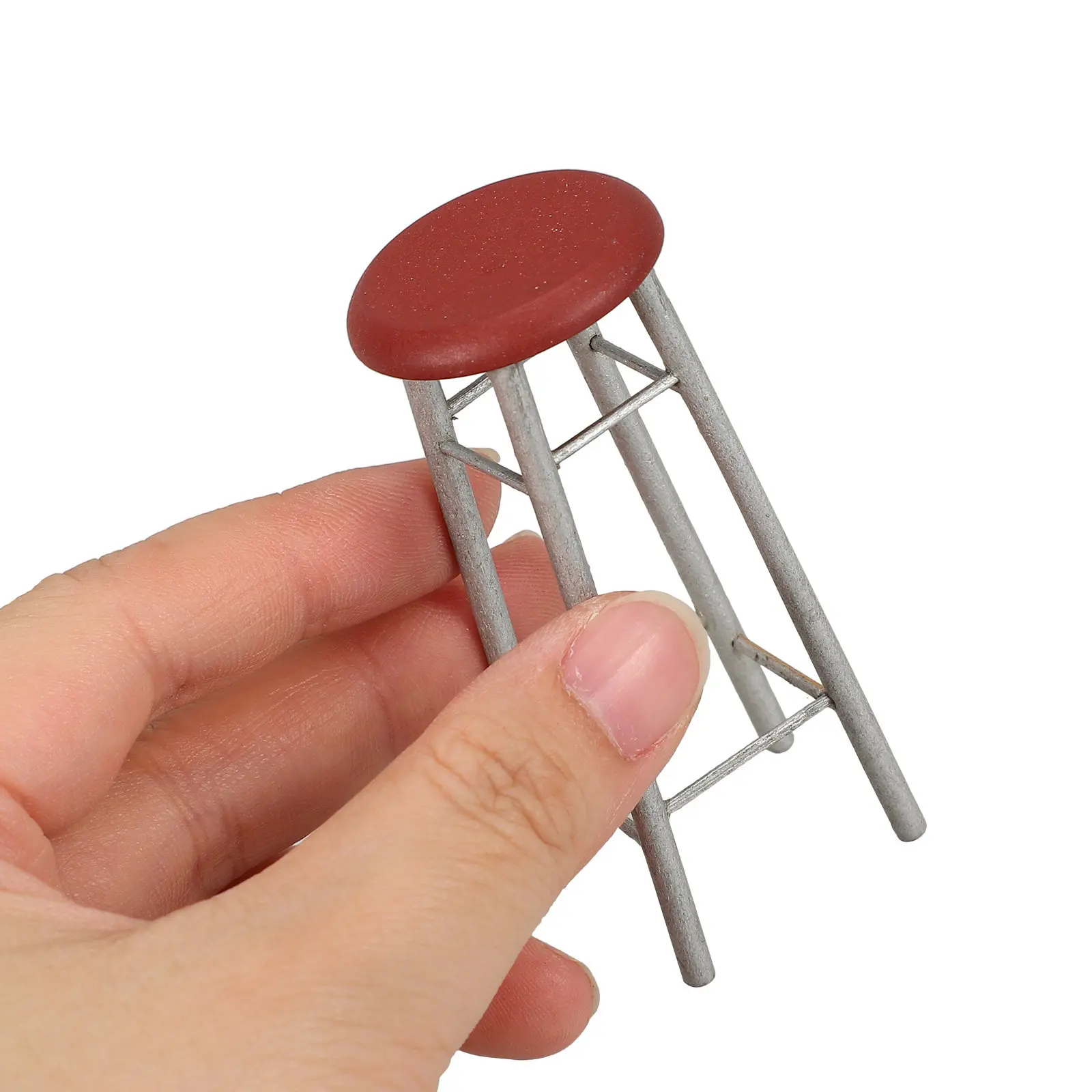 Mini Wood Stool Dollhouse Miniature Furniture Accessory Retro Style Perfect for Dollhouse Bedrooms Bar Scenes Photography Props