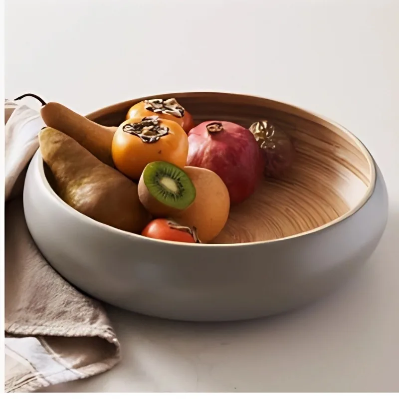 Natural Coconut Shell Bowl Handmade 12-15cm Tableware Wood Spoon For Fruit Salad Dessert Ramen Rice