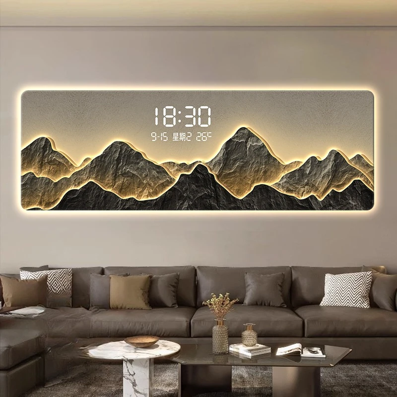 Light luxury living room Wall clock sofa background modern simple Wall clock electronic advanced reloj de pared Home decor
