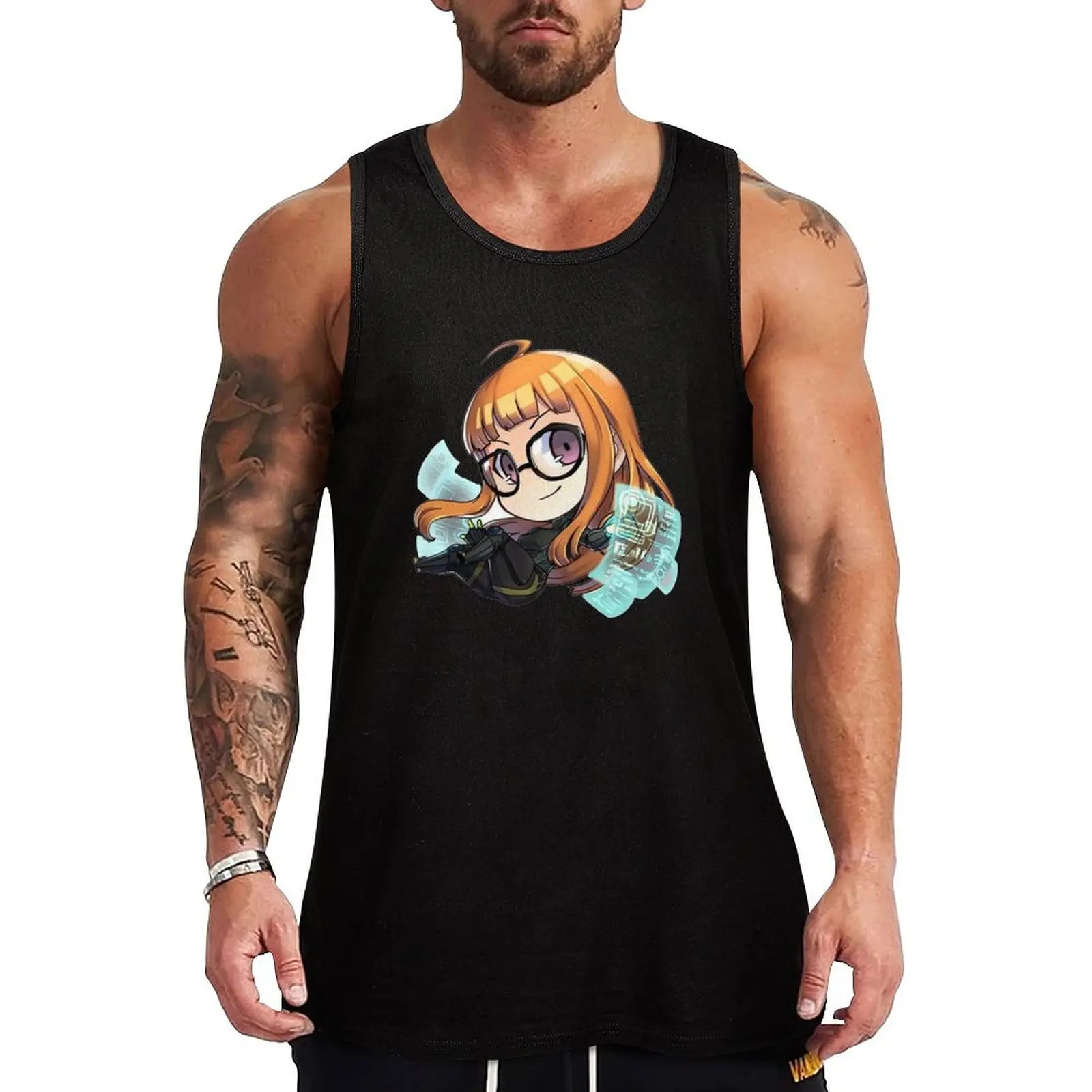 Futaba Sakura Tank Top Simple Solid Tank Top Sleeveless Casual Daily Shirt